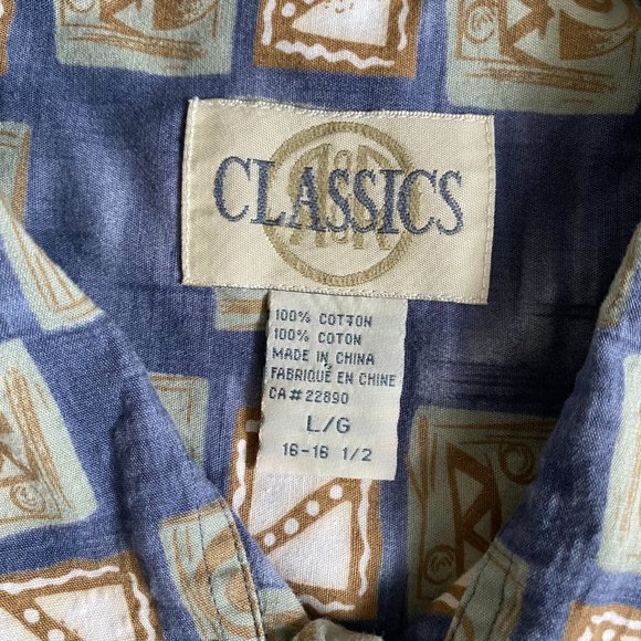 R&R Classic Vintage Tribal Pattern Hawaiian Shirt - Picture 4 of 6
